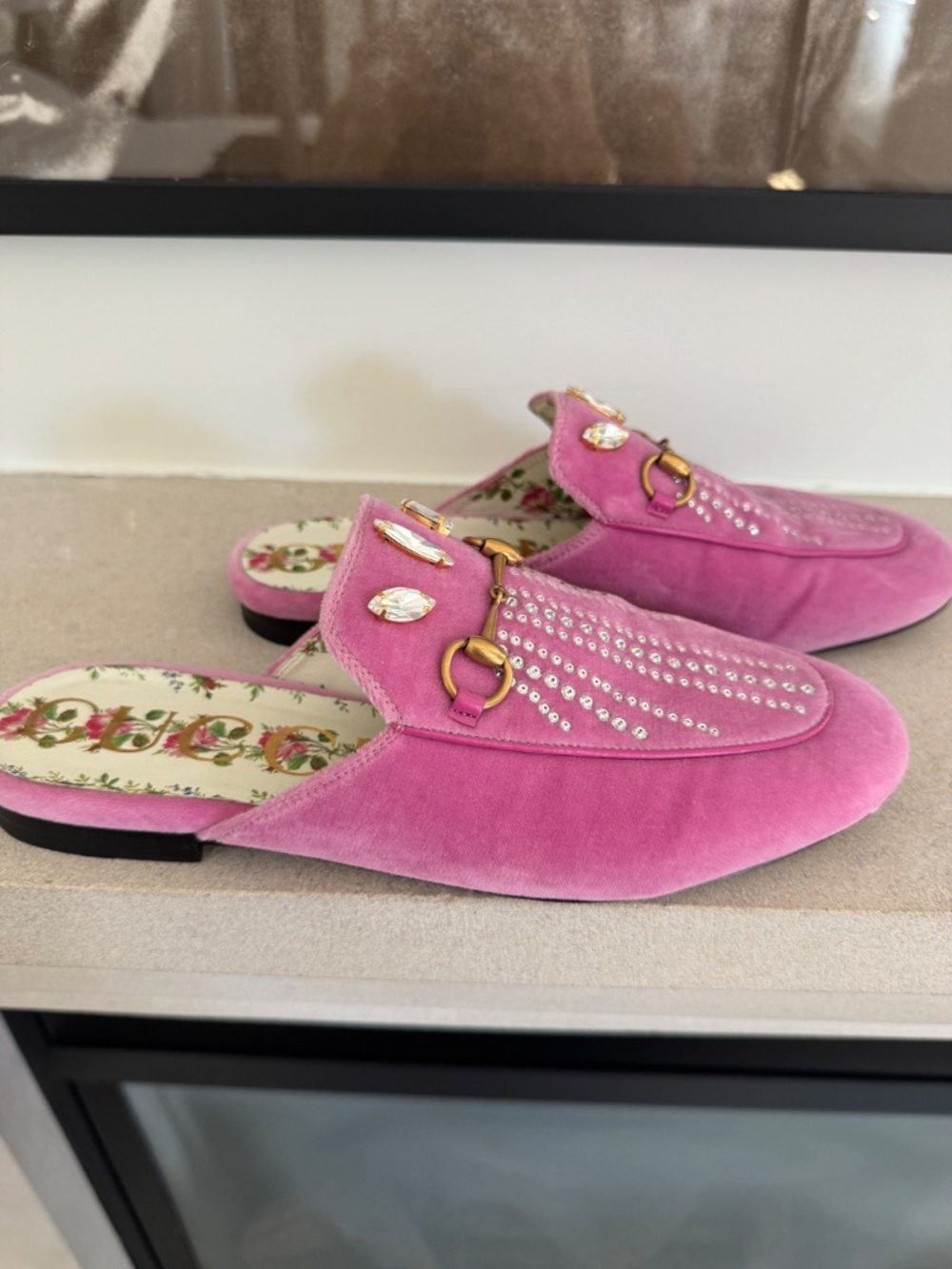 Gucci Pink Embellished Mules size 39 ( US 9) - Picture 6 of 11
